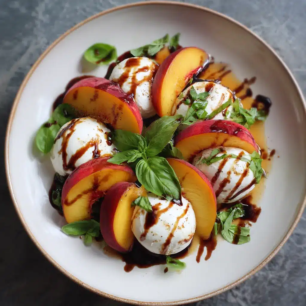 Delicious Fresh Peach Burrata Salad with Basil Balsamic 6 Fresh Peach Burrata Salad upscaled 6869bea116295