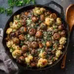 Garlic Mushrooms Cauliflower Skillet