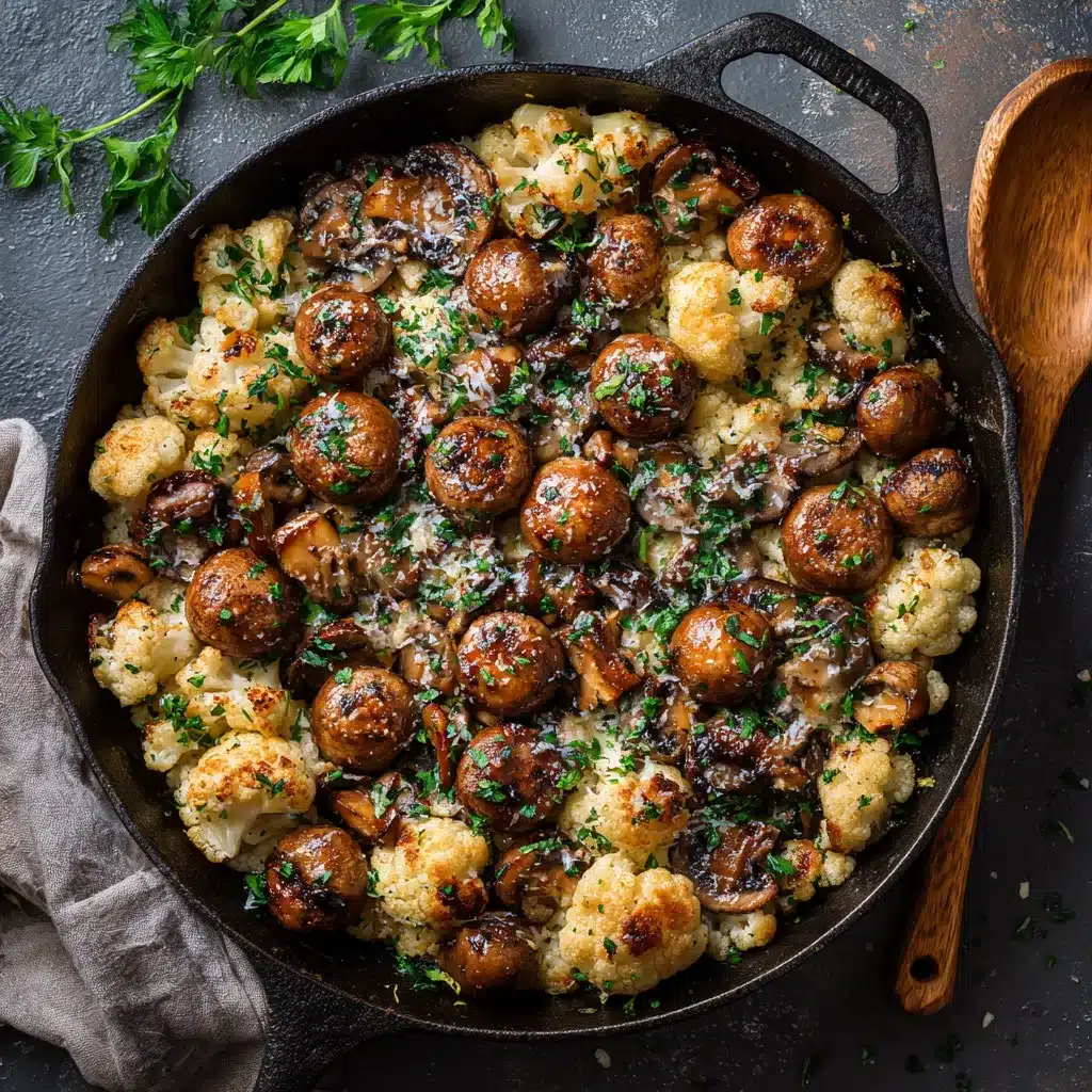 Garlic Mushrooms Cauliflower Skillet