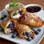 Irresistible Blueberry Cream Cheese Egg Rolls