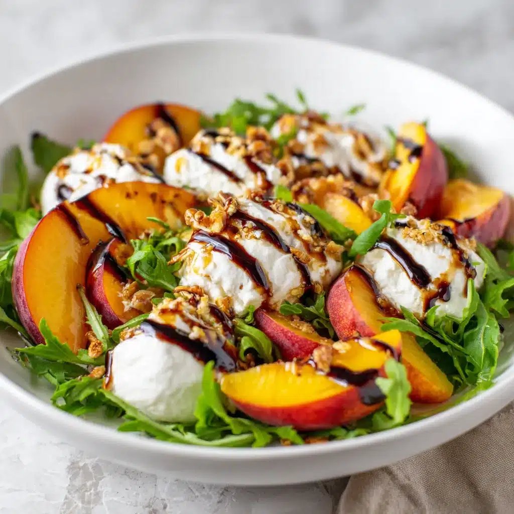 Delicious Peach Burrata Salad with Balsamic Drizzle Recipe 7 Peach Burrata Salad with upscaled 6867f46ccf463