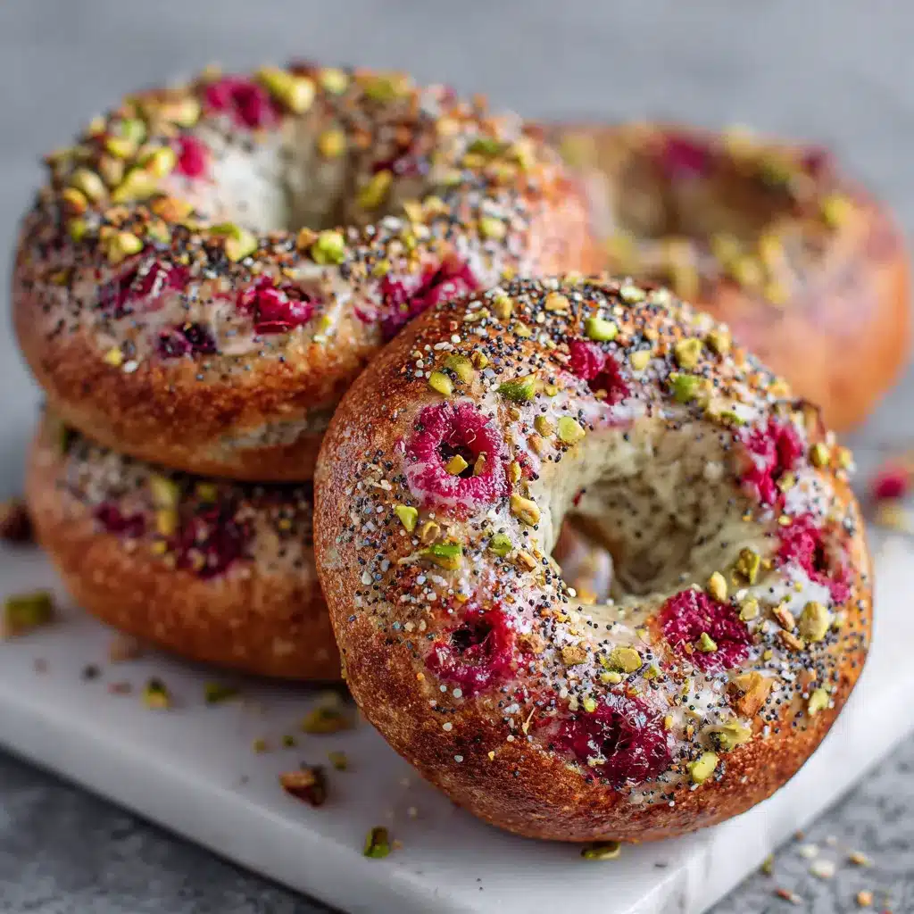 Irresistible Raspberry Pistachio Sourdough Bagels Recipe 8 Raspberry Pistachio Sourdough Bagels upscaled 686550b8940ae