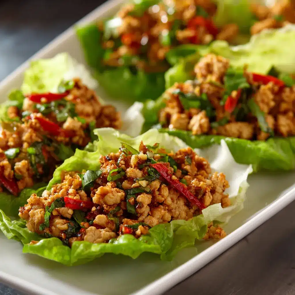 Savory Thai Chicken Lettuce Wraps Easy Delicious Recipe 6 Thai Chicken Lettuce Wraps upscaled 686b3385e1803