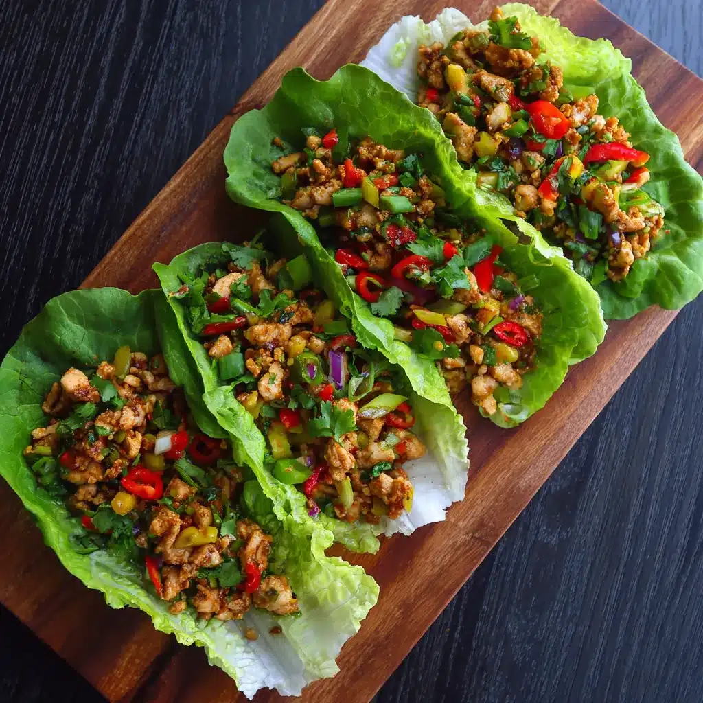 Savory Thai Chicken Lettuce Wraps Easy Delicious Recipe 8 Thai Chicken Lettuce Wraps upscaled 686b33fcd8b2b
