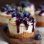 White Chocolate Blueberry Cheesecake Cupcakes