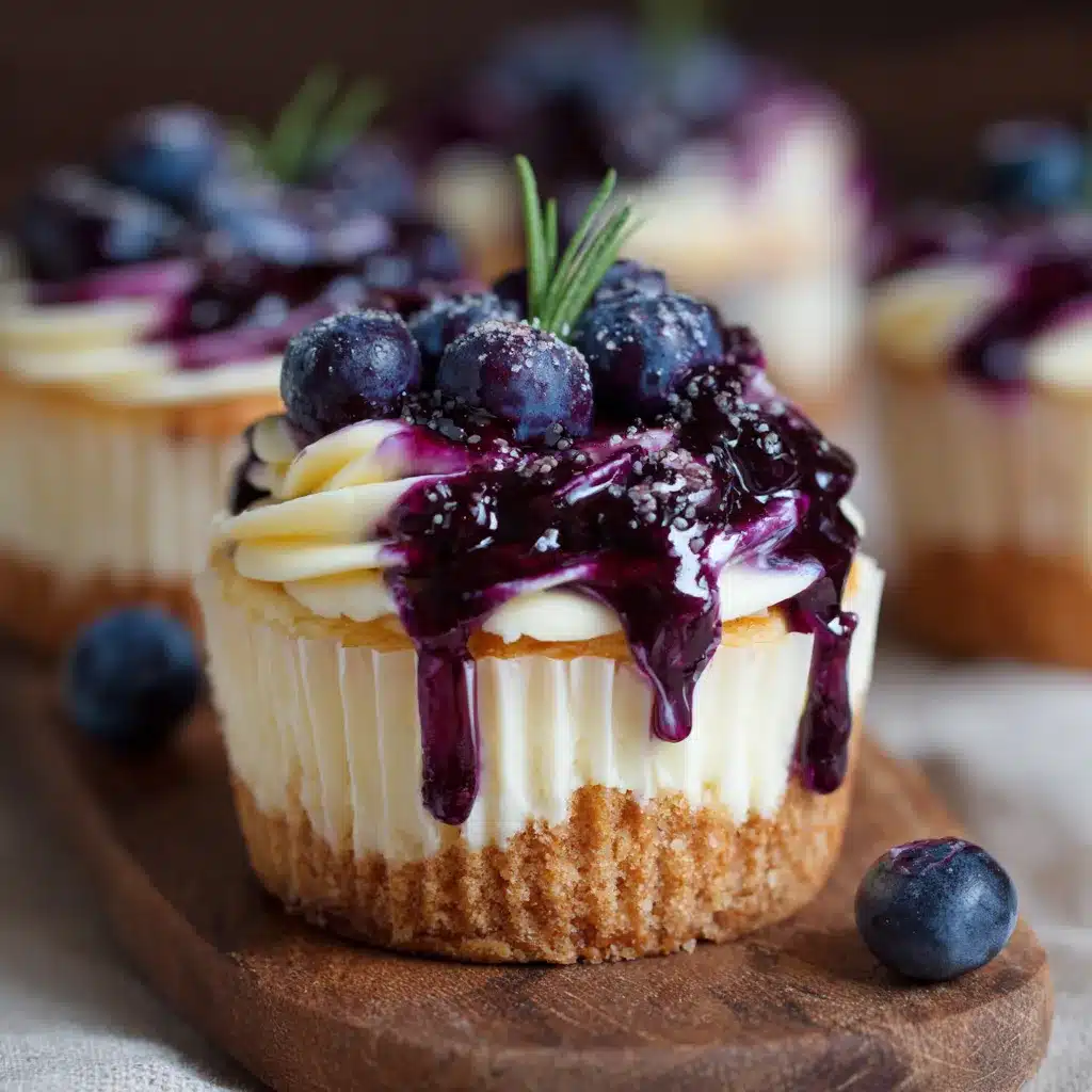 White Chocolate Blueberry Cheesecake Cupcakes