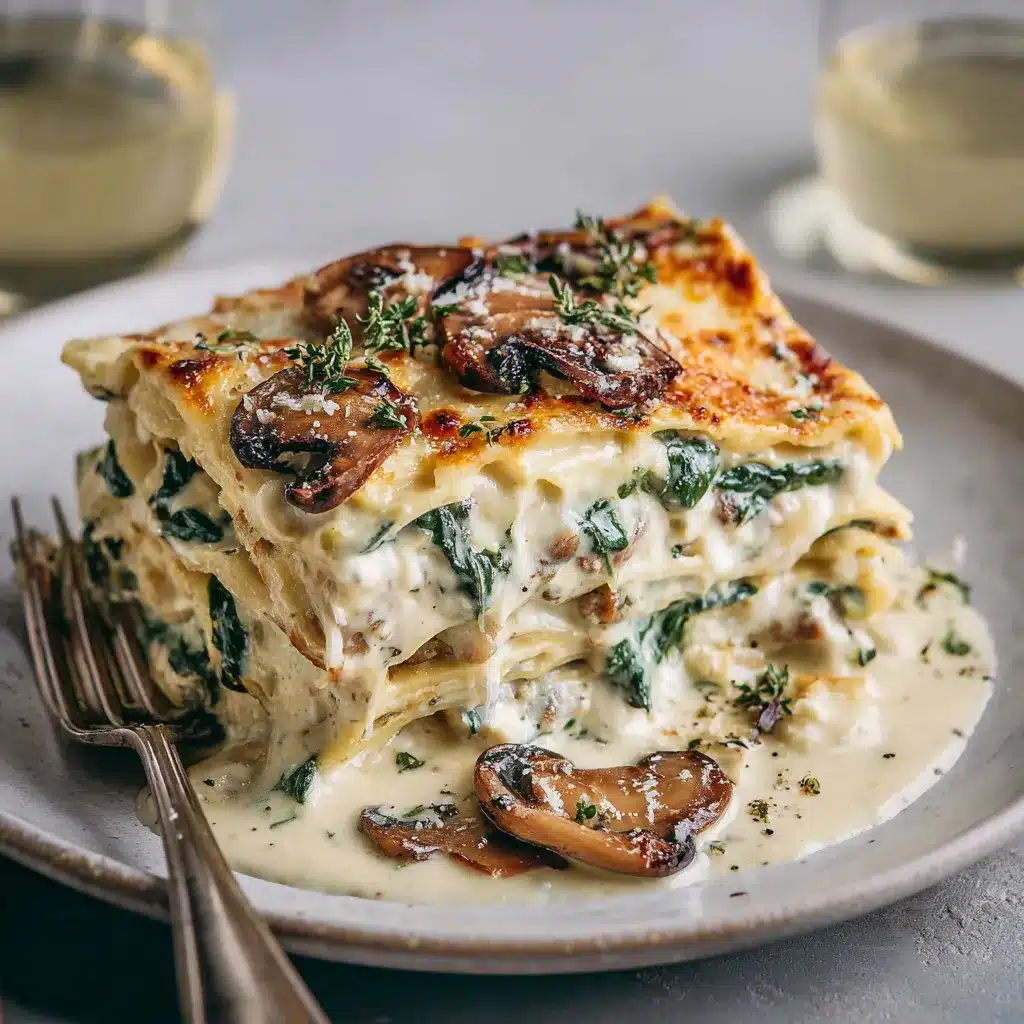 Delicious White Lasagna Recipe with Spinach Mushrooms 6 White Lasagna Recipe with upscaled 686b293642d4a